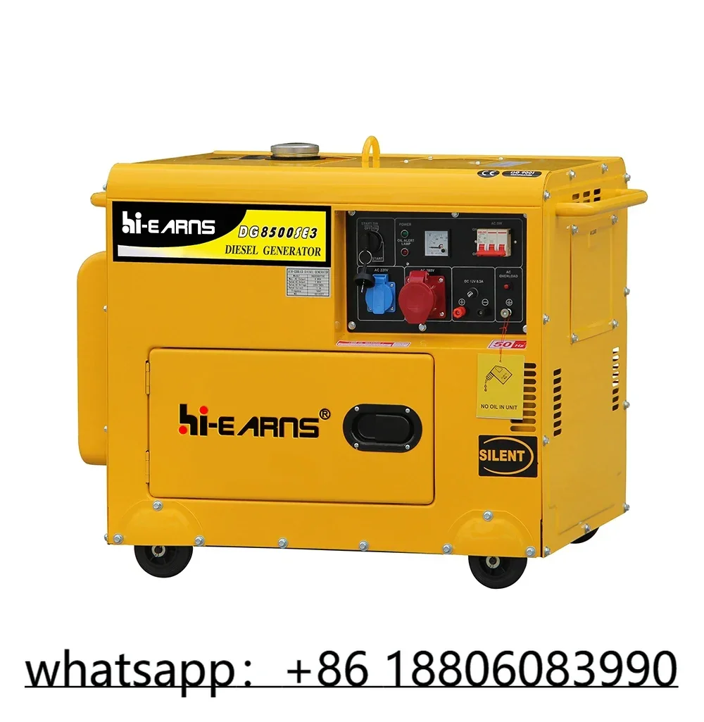 Hot sale 6kva Soundproof/open type die·sel generator with cheapest price for export