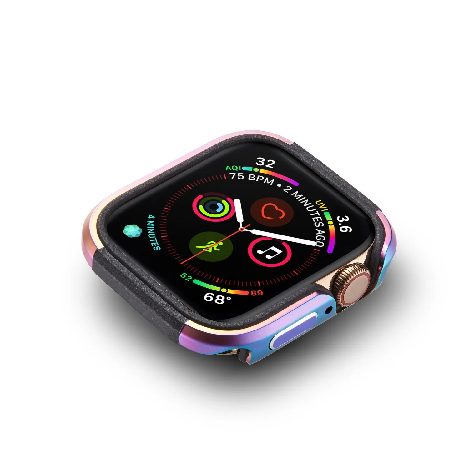 Colored Metal TPU Case for Apple Watch Colorful Protective Face Cover Series 9 8 7 6 5 4 3 2 1 45mm Frame 41mm 44 42 40 38