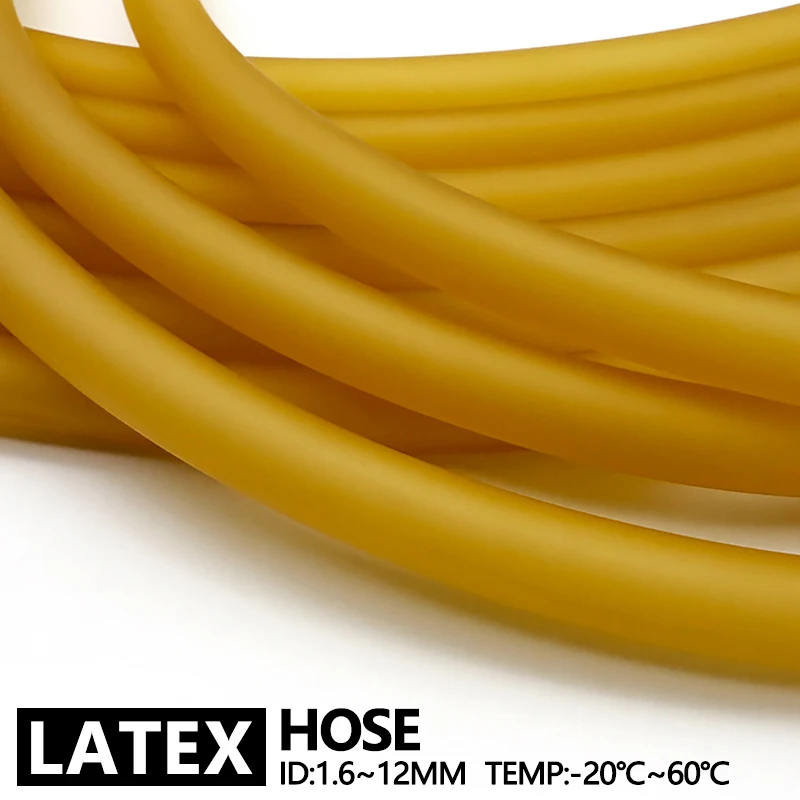 1~5M Nature Latex Rubber Hoses ID 1.6 ~8mm Slingshot Tubing Catapult High Resilient Elastic Surgical Medical Tube