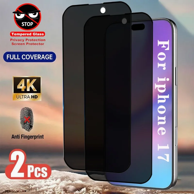

2 упаковки HD прозрачной защитной пленки для iPhone 11 12 13 14 15 16 17 Pro Max закаленное стекло для iphone 15 16 Plus 16e Air Glass