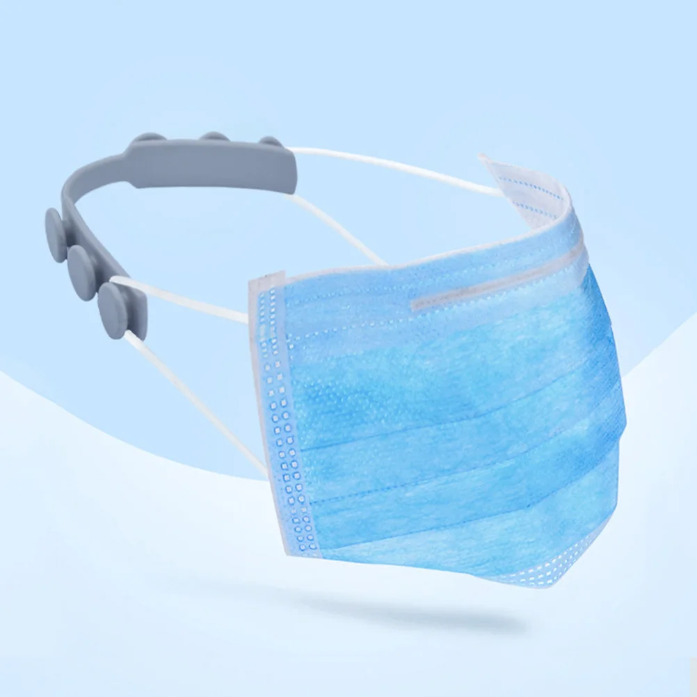 8 قطع قناع تمديد بإبزيم قابل للتعديل، واقي أذن غير قابل للانزلاق، مادة ممتازة قابلة لإعادة الاستخدام للنساء والرجال، أزرق وأبيض ووردي ورمادي #3