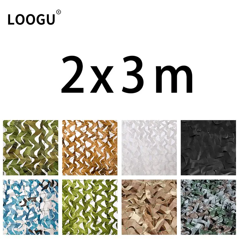 

LOOGU 2x3M Camouflage Nets Reinforced Ocean Blue 2x3 2*3 2*3M 3x2 3x2M Black Car Cover Outdoor Awning Sun Shading Mesh