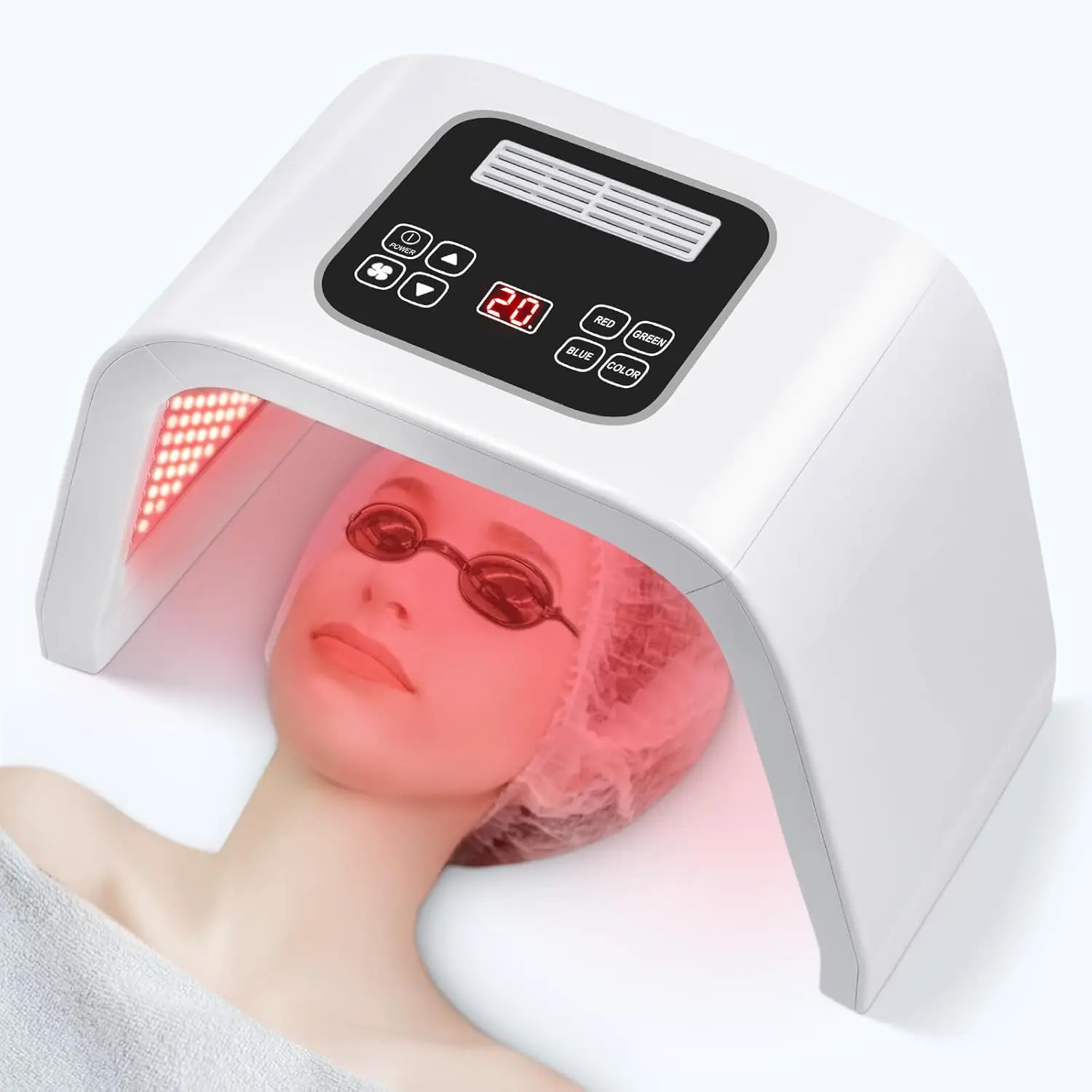 Red Light therapy mask, 7 Colors LED Face mask Light therapy, Led Light therapy for Face, Skin Care Beauty Mask at Home