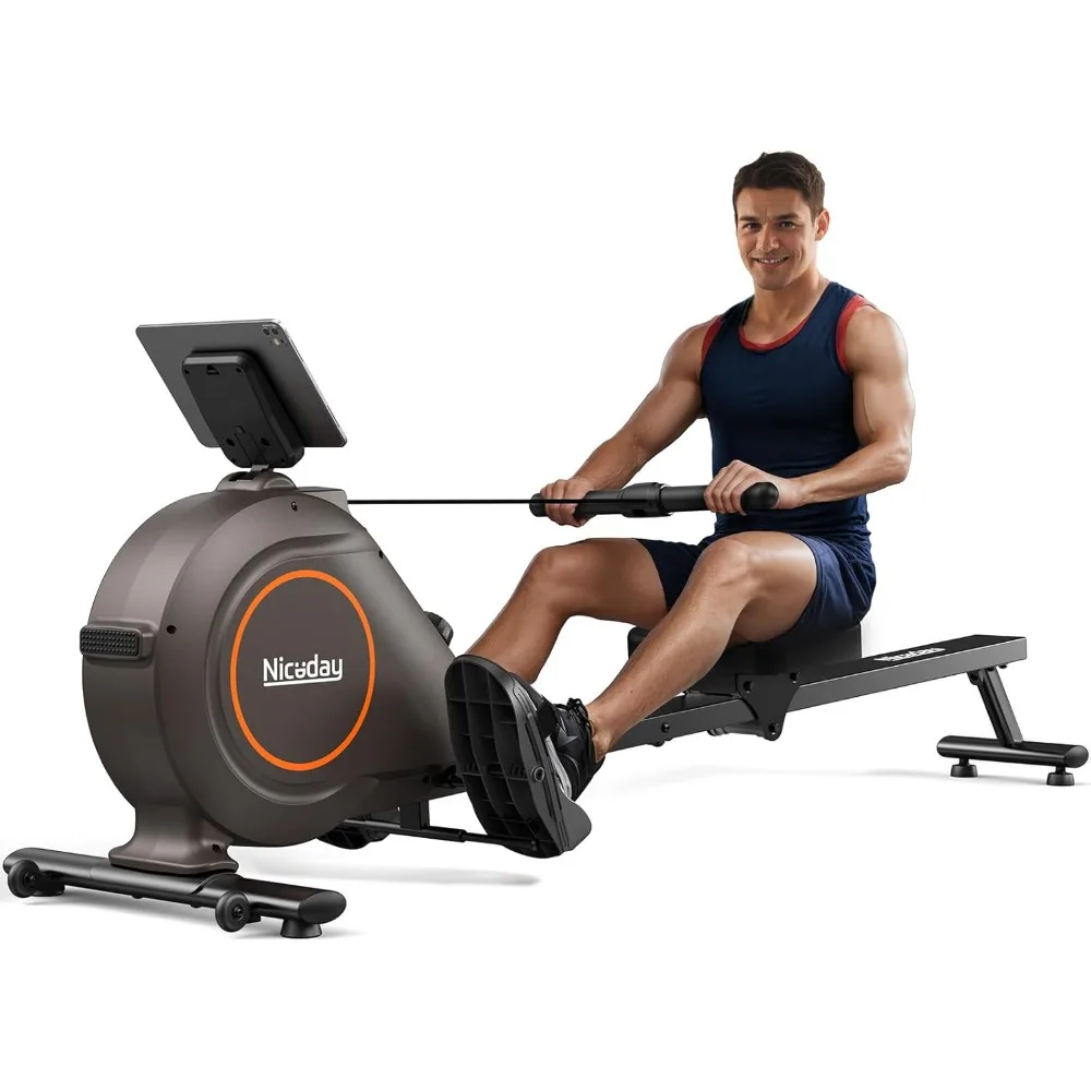 

Magnetic Rowing Machine, Quiet Rowing Machines with 350lb Weight Capacity, 16 Levels Adjustable Resistance, with Tablet Holder