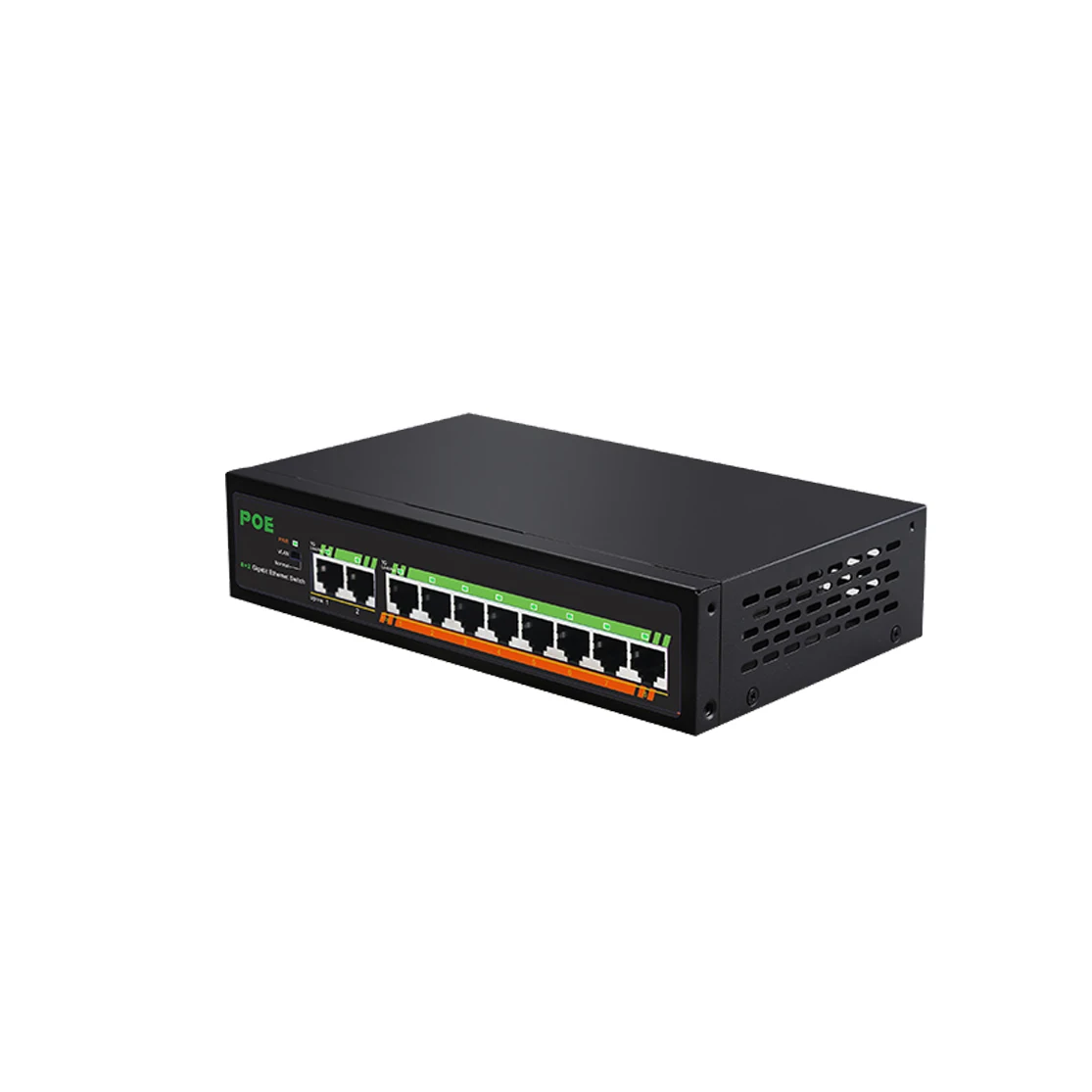 Switch Gigabit Switch POE a 8 porte 10/100/1000Mbps Switch Ethernet Uplink a 2 porte 1000Mbps alimentatore Bulit-in 52V 120W con VLAN