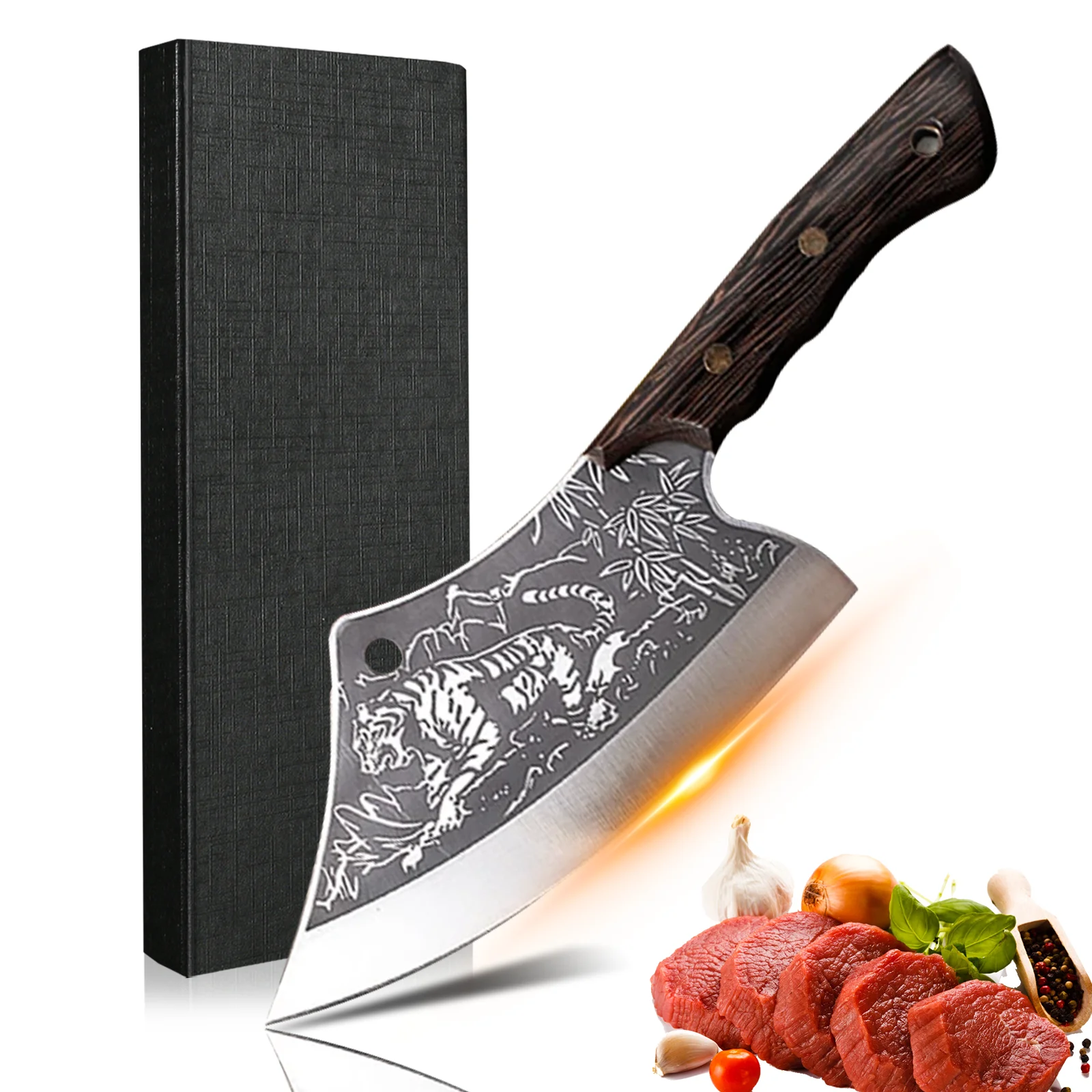 

High quality handcrafted Butcher knife Chinese Chef knife, sharp knife for meat, vegetables, fish, kitchen tools for chefs