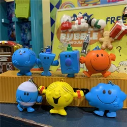 MrMenLittleMiss Figure Bag Pendant Cartoon 7pcs Doll Ornaments Accessories Pinching Children Toy