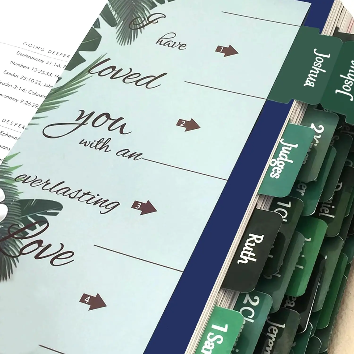 Bible Tabs Large Print Laminated Bible Tabs for Women and Men Easy to Read Bible Book Tabs for Study Bible Index Tabs Green