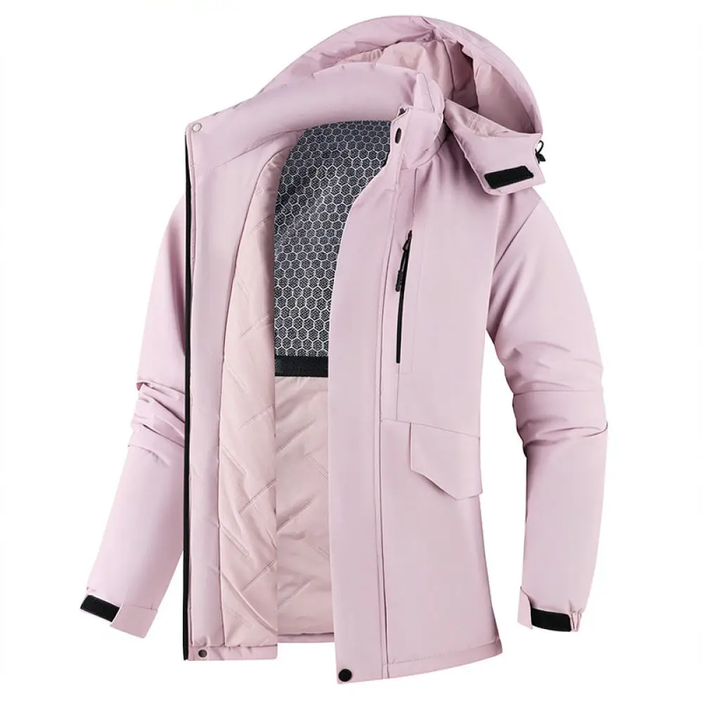 Mens Outdoor Winter Cotton Jacket Windproof Warm Hooded Parka Lightweight Casual Coat Thermal Quilted Fashion Apparel