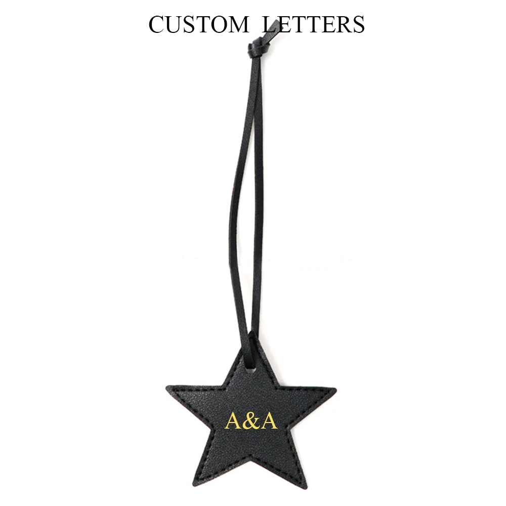 Personalisierte Buchstaben Lucky Star Anhänger für Taschen Beliebtes DIY Geschenk Benutzerdefinierter Name Frauen Taschenanhänger Zubehör Mode Auto Ornament – Detail 3