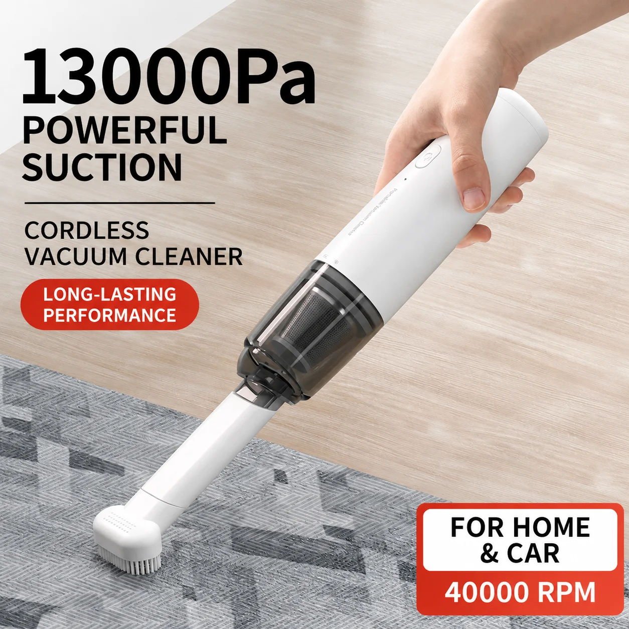 Car Vacuum Cleaner Cordless Handheld Portable Mini Wireless Rechargeable Strong Suction Blower for Home Pet Hair Keyboard