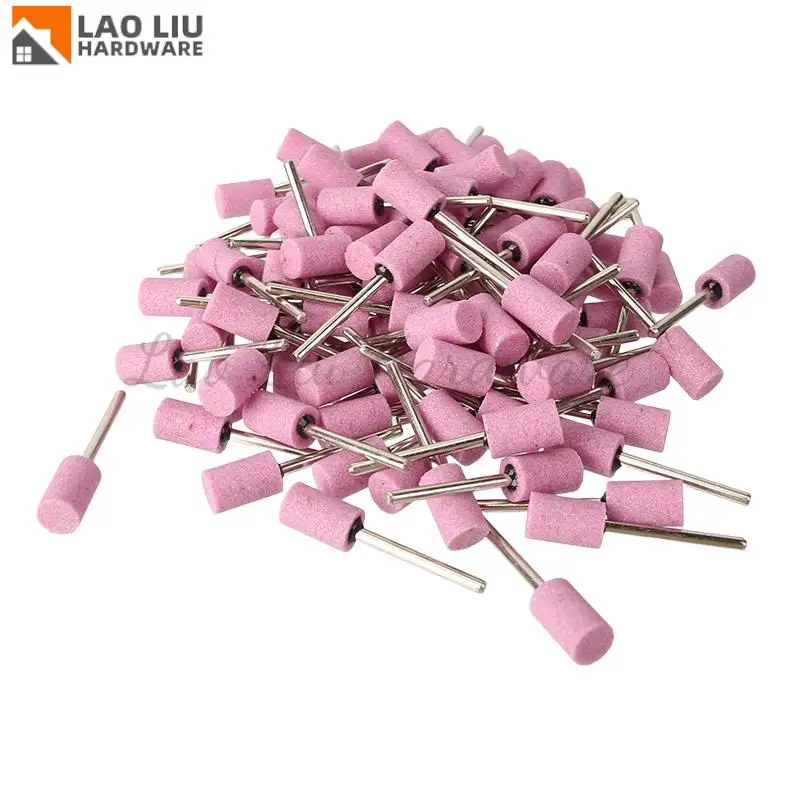 100Pcs Set Mata Gerinda Terpasang 10mm, Mata Bor Penggosok Abrasif untuk Dremel, Gerinda, Bor, Aksesoris Perkakas Listrik