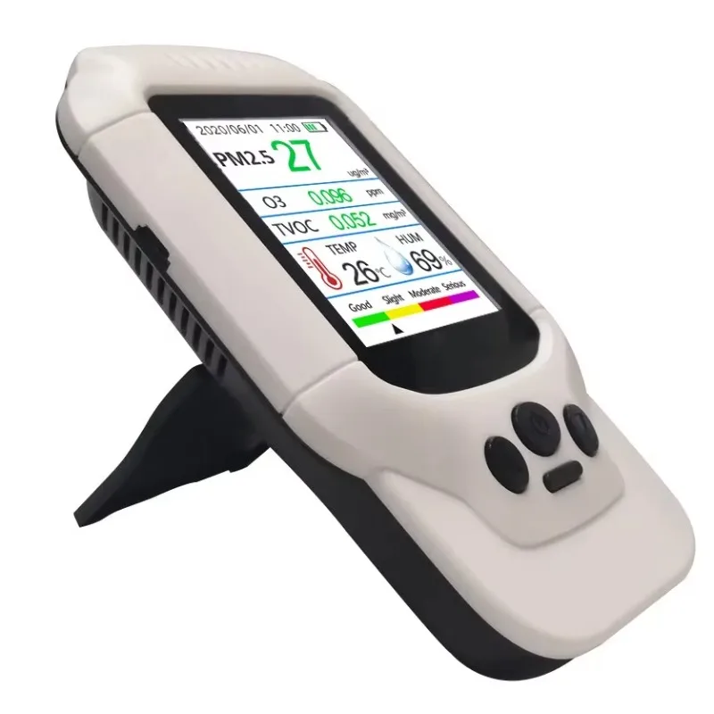Fine Division 8 In 1 Professional Ozone Gas Tester Air Quality Detector PM2.5 PM10 PM1.0 TVOC O3 AQI Ozone Sensor Hygrothermogra