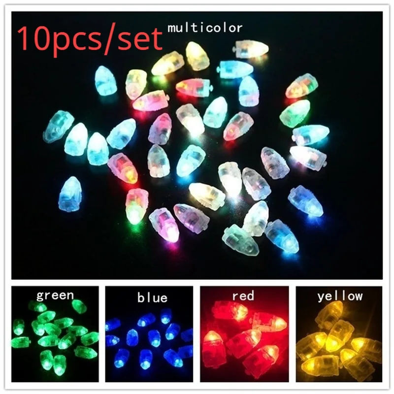 

10pcs/set Luminous Balloon Light LED Balloon Light Switch Flashing Balloon Light Bullet Colorful Balloon Light