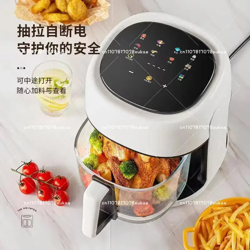 Household Large-capacity Glass Visual Liner Air Fryer Intelligent Multi-functional Electric