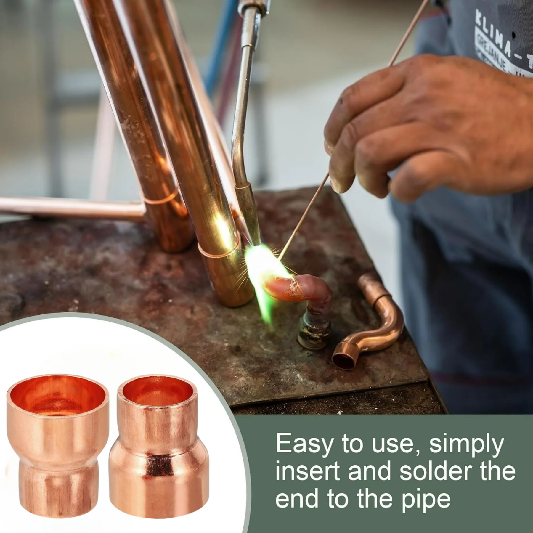 Bronze Coupling Pipe Fitting with Pressure for HVAC Refrigeration System Welding Accessory Two-Way Branch Connector