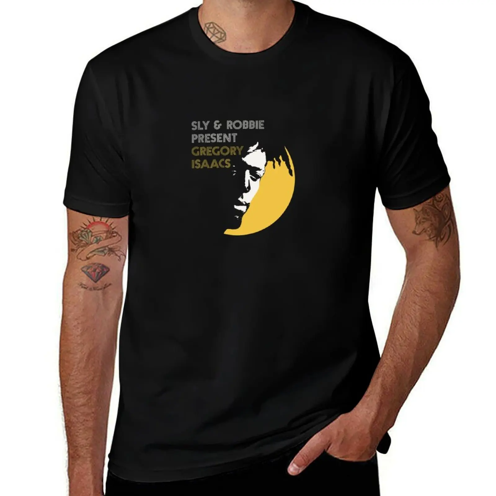 Sly And Robbie Present Gregory Isaacs T-Shirt Big Size Crew Neck T-Shirt