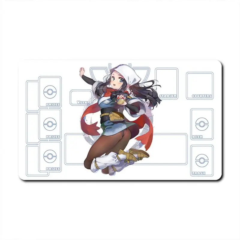 Pokemon PTCG Card Mat Akari Arceus Irida Piplup Self Made 60X35Cm Dedicated Game Single Player Battle Anime Characters Card Pad