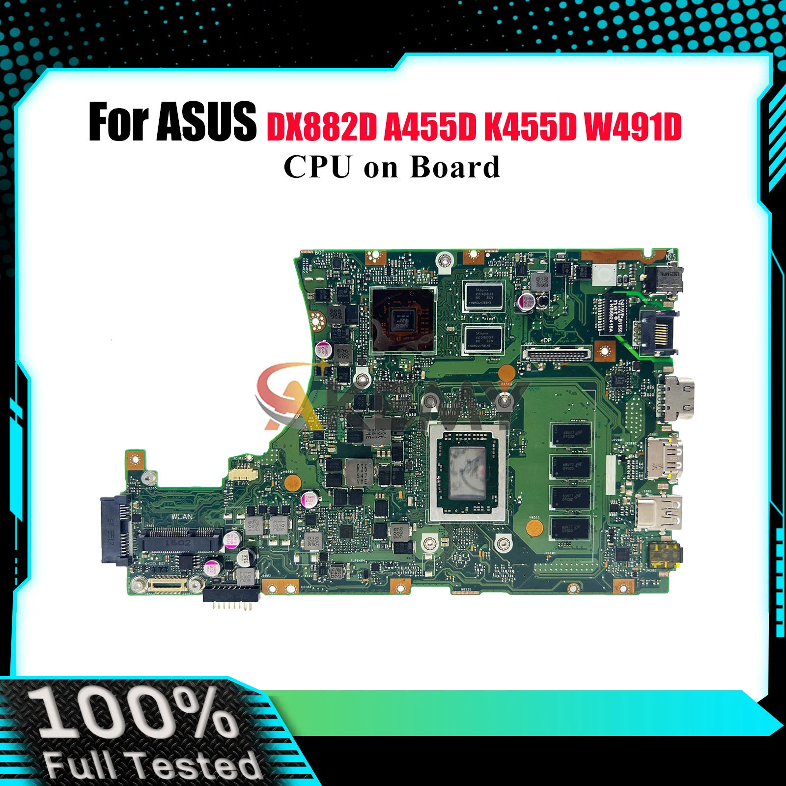 

X455DG Laptop Motherboard For ASUS VivoBook X455DG K455D W419D X455D A455D W491D DX882D Notebook Mainboard W/ CPU fast ship stk
