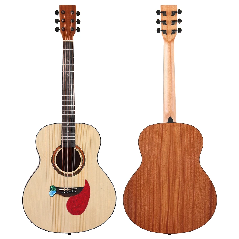 36 Inch Acoustic Guitars 6 Strings Guitar Folk Guitar Wood Guitar Matte Finish Solid Spruce Wood Top