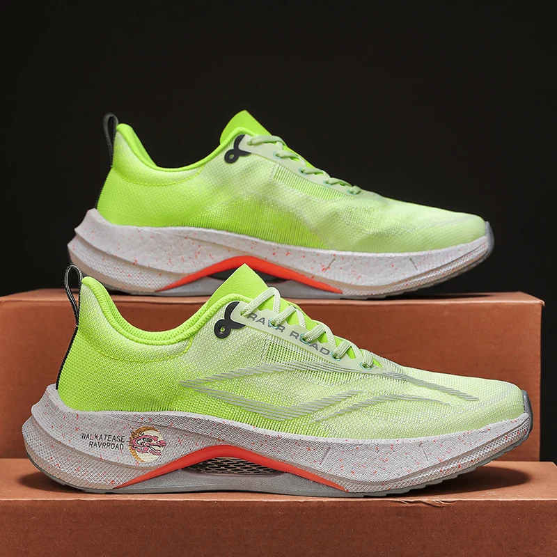 

New Running Shoes Marathon Racing Carbon Plate Men's Sports Shoes Non-slip Cushioning Tennis Cross Training Shoes Trail Sneakers
