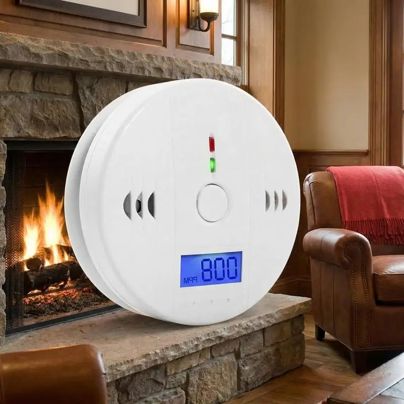 

Детектор угарного газа (CO) с сиреной-оповещателем и ЖК-индикатором: звуковой сигнал, безопасный датчик для защиты дома