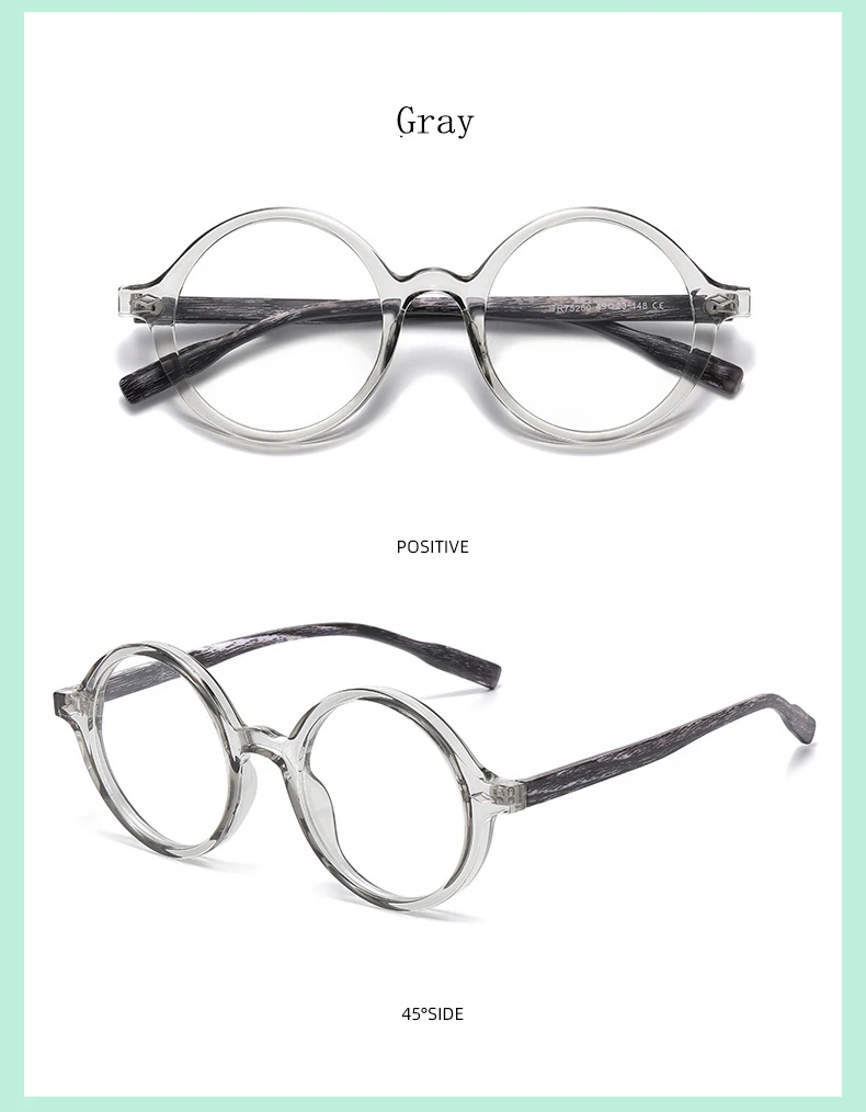 Markendesign Retro Quadratische Übergroße Runde Rahmen Sonnenbrille Korrekturbrille Anti-Blaulicht Hyperopie Myopie Astigmatismus Brillen – Detail 15