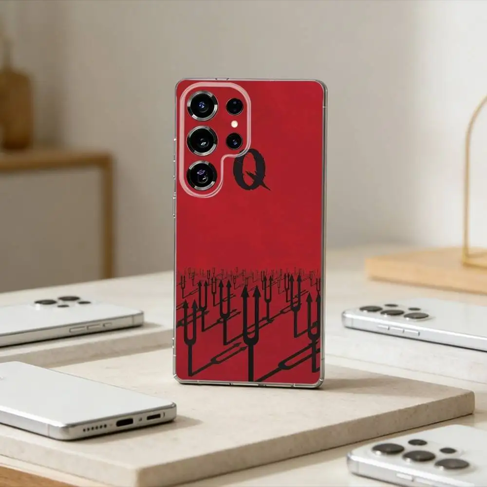 Q-Queens Of The Stone age   Phone Case For Samsung S25,S24,S21,S22,S23,S30,Ultra,S20,Plus,Fe,Note,10,9,5G Transparent Cover