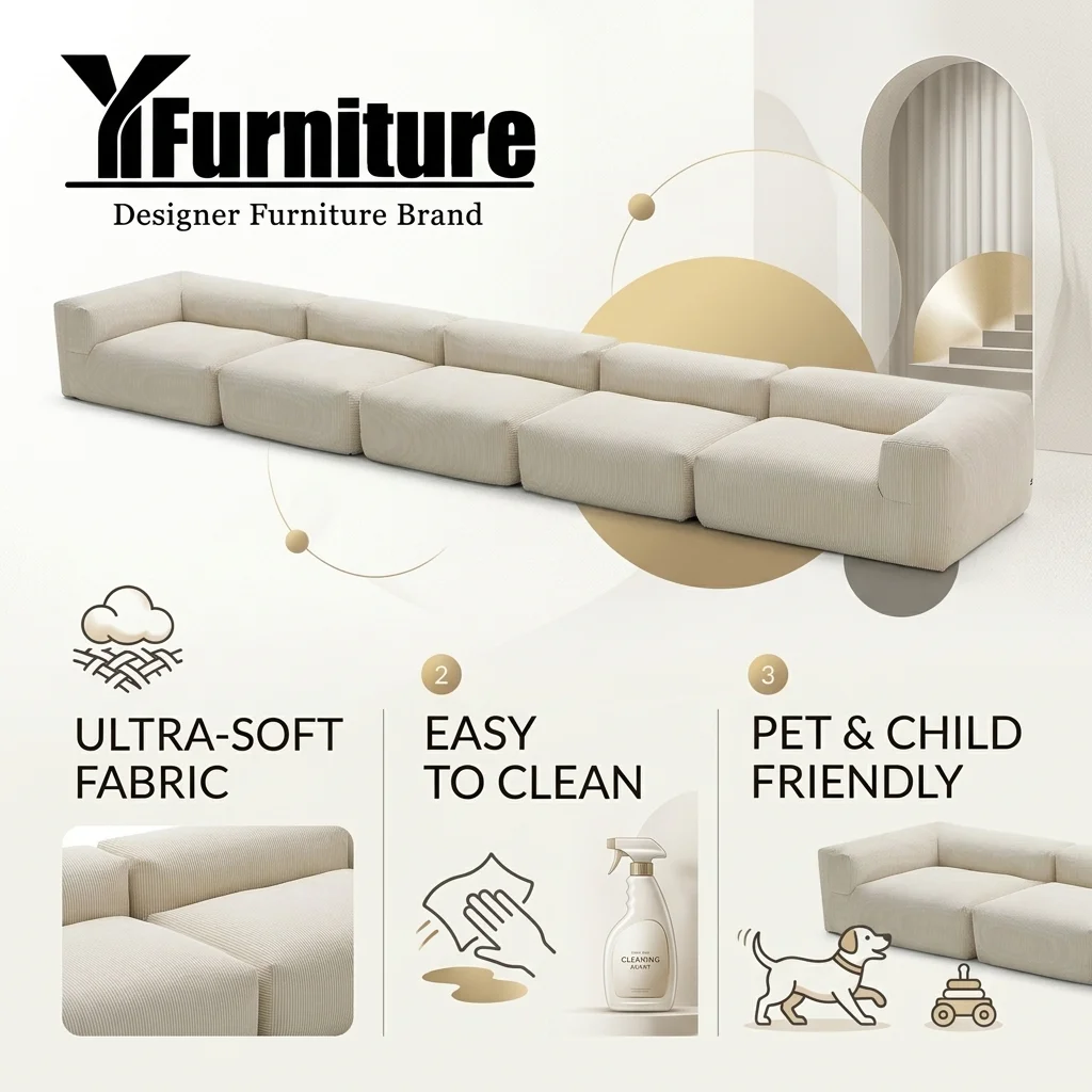 Minimized Packaging Boneless Modular Villa Sofa Set Volume Couches Vacuum Modern Compressed Sofa