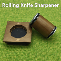 New Wooden【4 Angle】Rolling Knife Sharpener 15/18/20/22° Roller Sharpeners Professional Grinding System Diamond Sharpening Stone