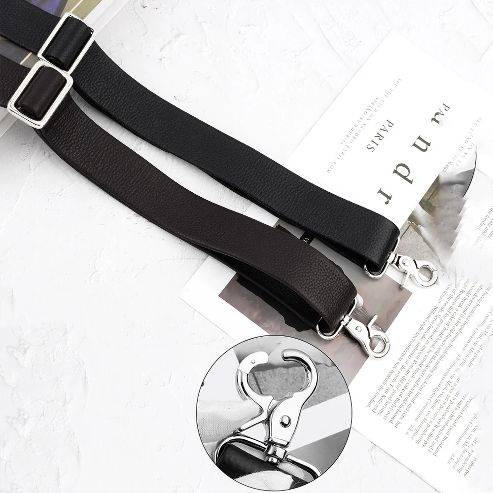150cm Genuine Leather Shoulder Bag Strap Wide Handbag Belt Adjustable for Men Women Laptop Bags Replacement Handle Accessories