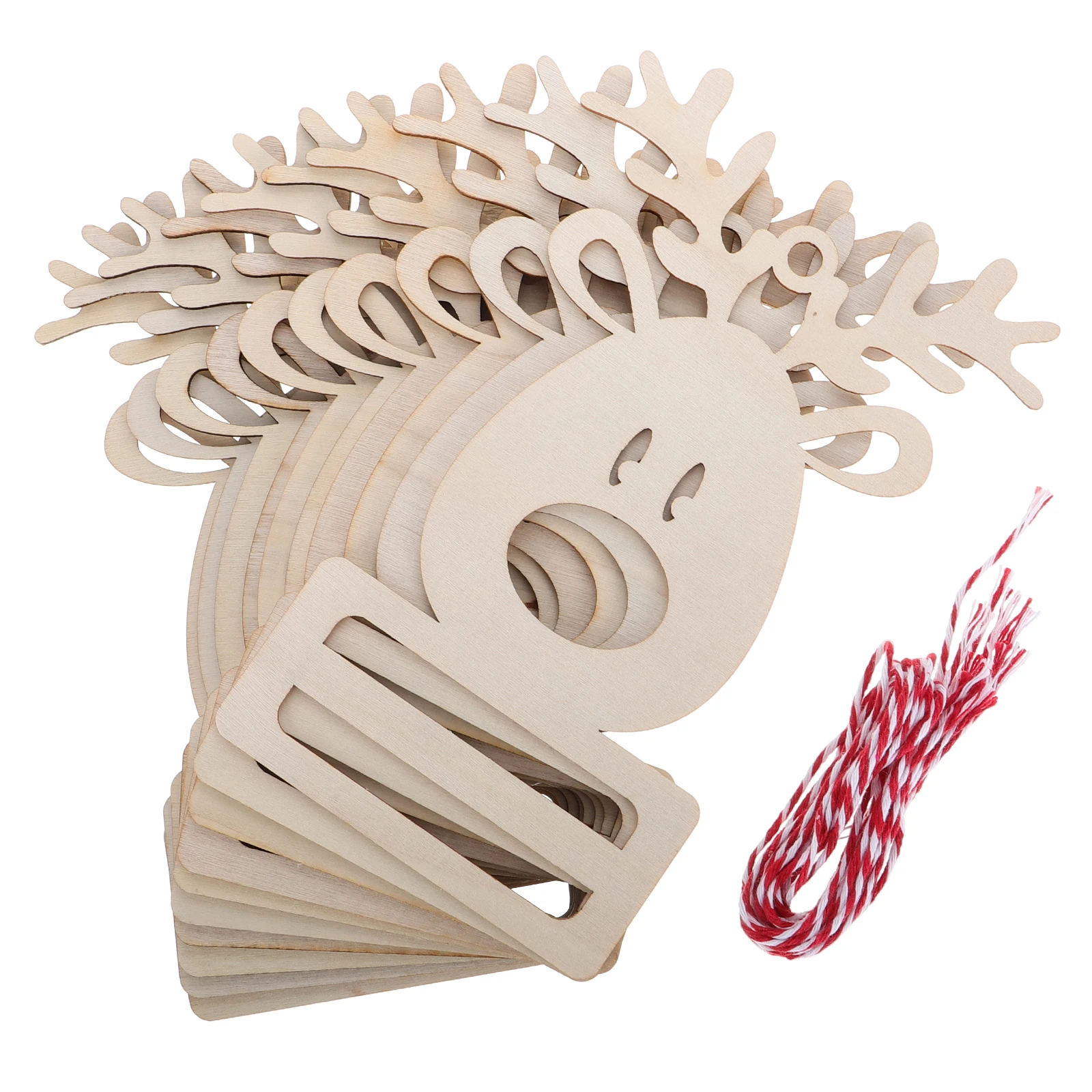 

10Pcs Rustic Reindeer Christmas Ornaments Vintage Centerpiece Xmas Party Decoration Home Mantel Table Display Assorted
