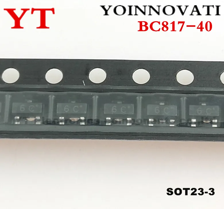 100pcs/lot BC817-40 BC817 NPN 45V 500mA 6C SOT-23 IC Best quality