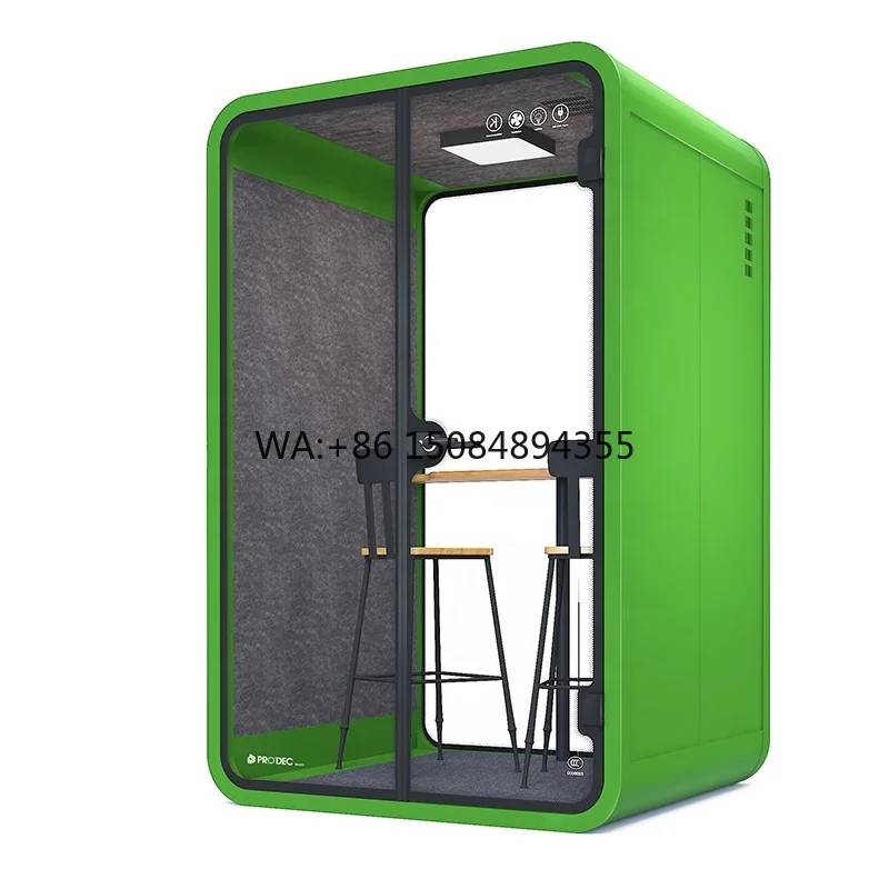 Prodec 1 Person Calling Phone Booth With 110-220 Power Light and Furniture Soundproof Acoustic Booth Privacy Mute Office Pod