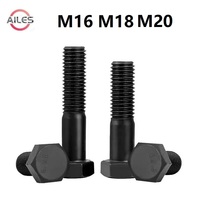12.9 Grade M16 M18 M20 Outer Hexagon Bolts Full Tooth Half Tooth High Strength 30mm to 200mm Length External Hex Bolts