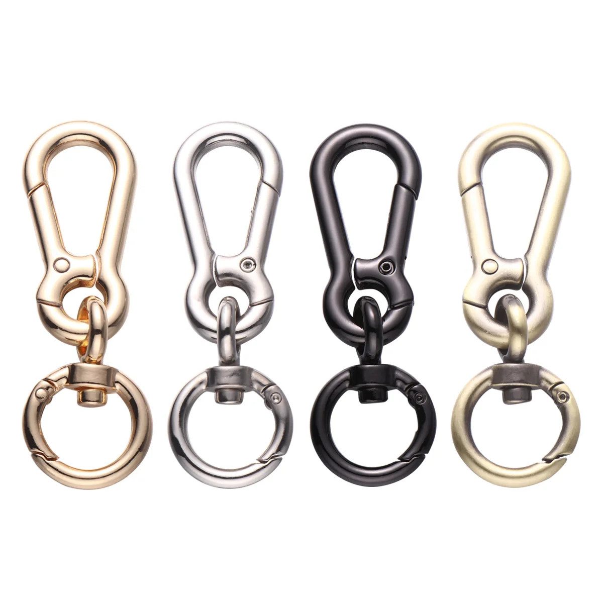 

3pcs Pet Traction Rope Spring Coil Keychain Sturdy Bag Buckle Lightweight Handbag Backpack Accessories Zinc Alloy Hardware