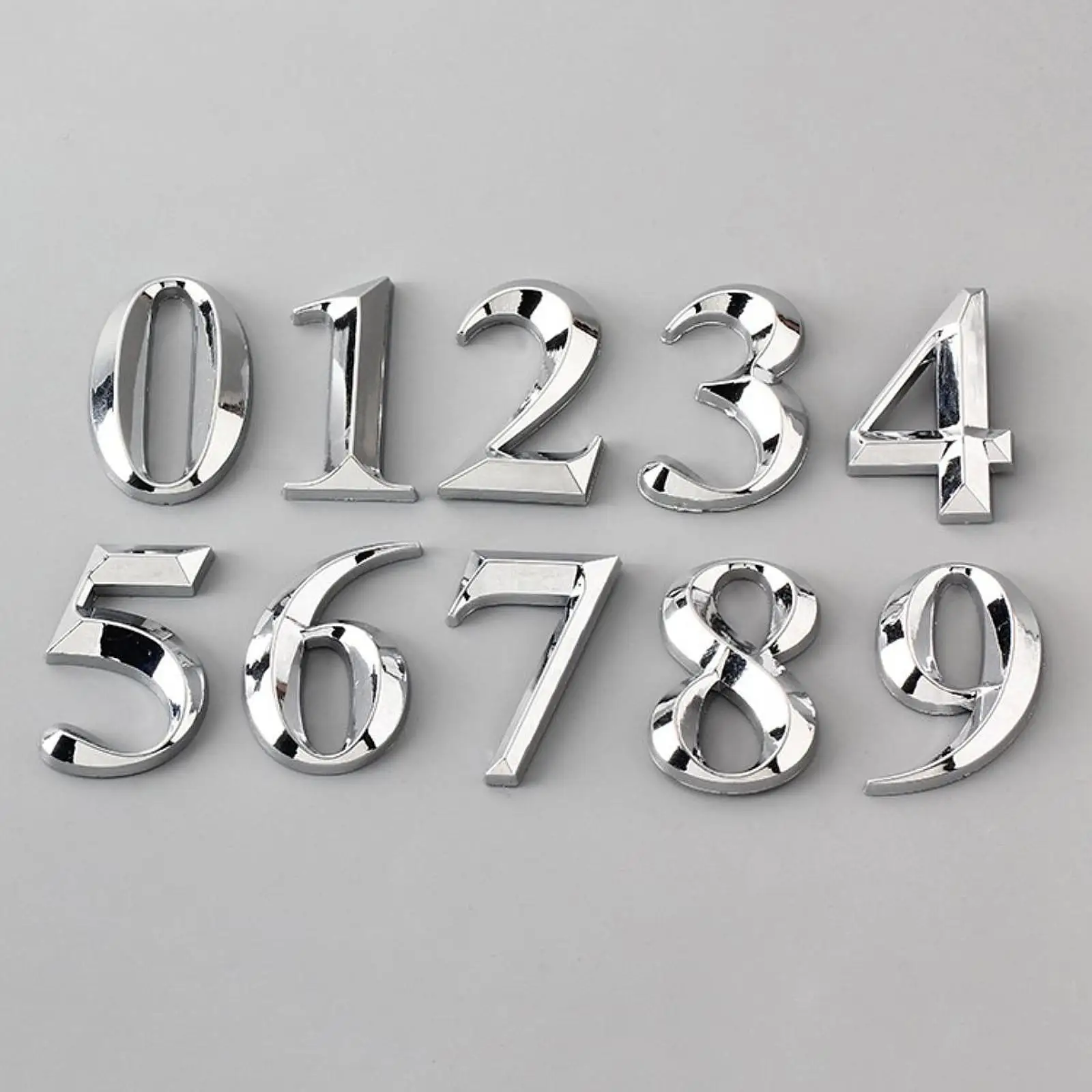 Durable ABS House Number 2 Inch Raised Address Plaque Weatherproof for Mailbox Door Wall Home Apartment