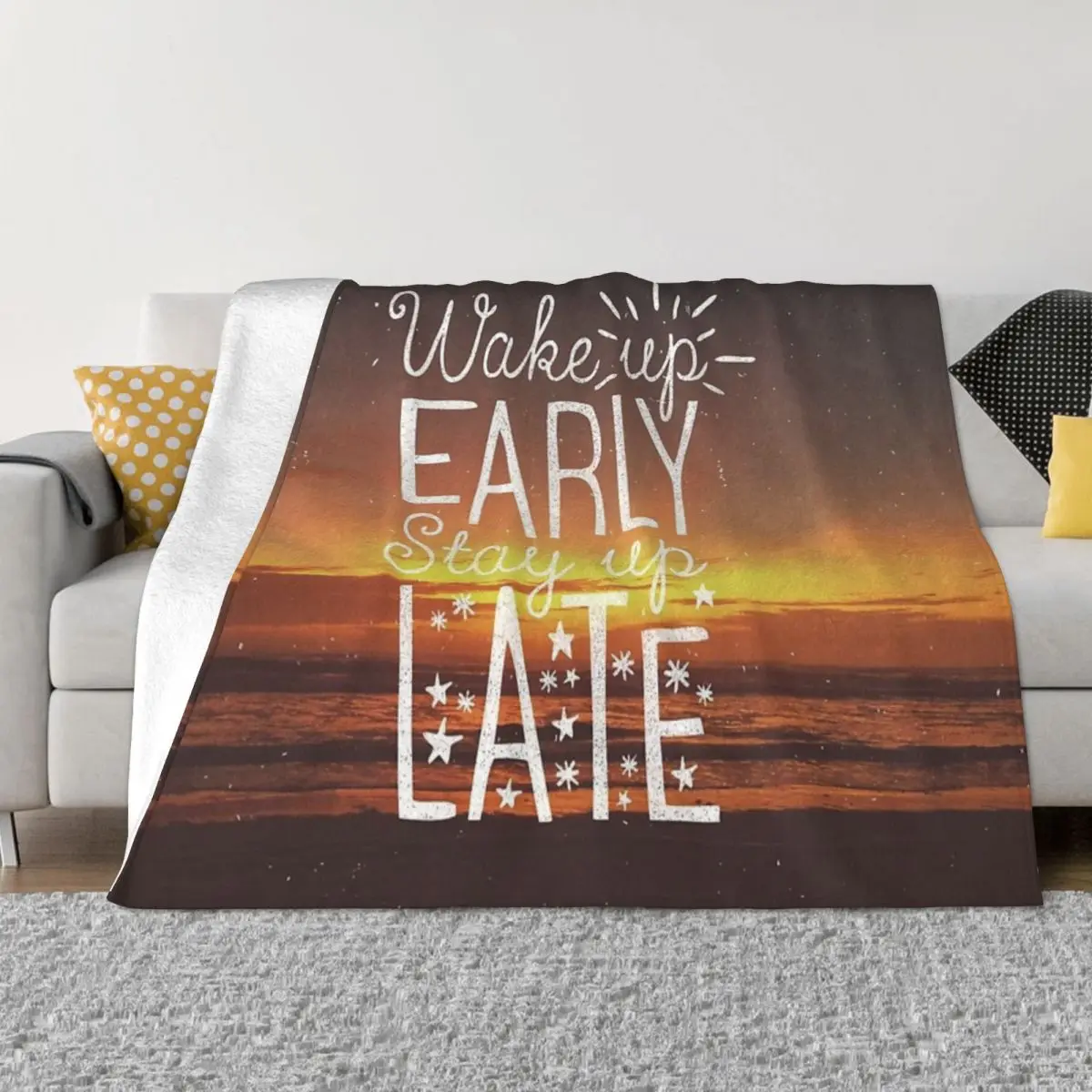 Stay Up Late Four Seasons Universal Blanket Campsites Can Be Laid Father's Day Gift