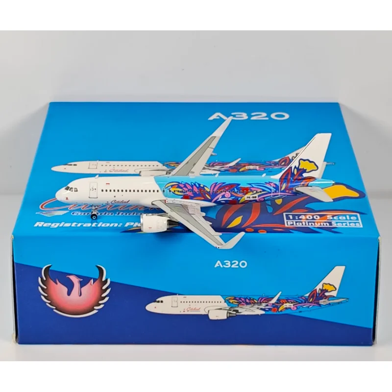فينيكس 1/400 مقياس اندونيسيا Liancheng الهواء A320 PK-GQI دييكاست سبيكة نموذج طائرة جمع زخرفة الزخرفية