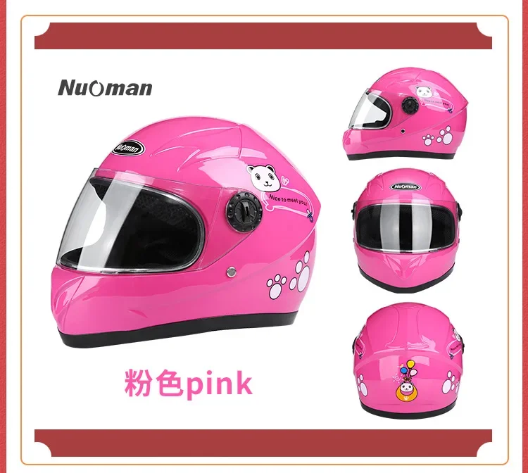 หมวกกันน็อคเด็ก 3-9 ปี แบบเต็มใบ สำหรับมอเตอร์ไซค์ สกู๊ตเตอร์ หมวกนิรภัยสำหรับเด็กผู้หญิง ลายการ์ตูนน่ารัก อุปกรณ์ป้องกันศีรษะสำหรับเด็ก