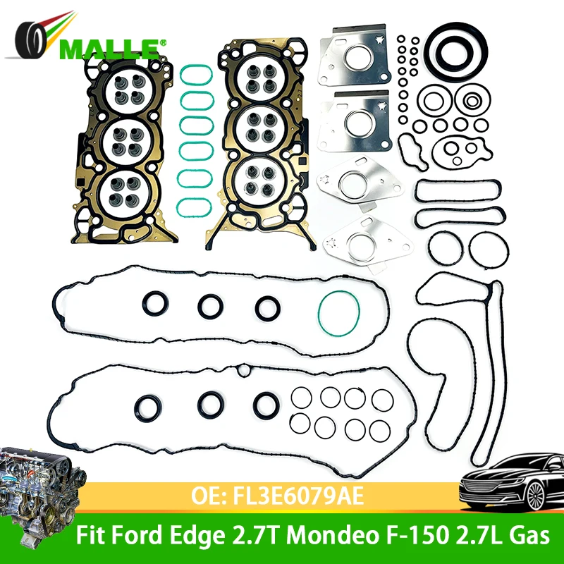 

Cylinder Head Gasket Shim Full Set Fit 27DP0X 14-21 Gas For Ford Edge 2.7T Mondeo F-150 2.7 V6 Engine Parts Number FL3E6079AE