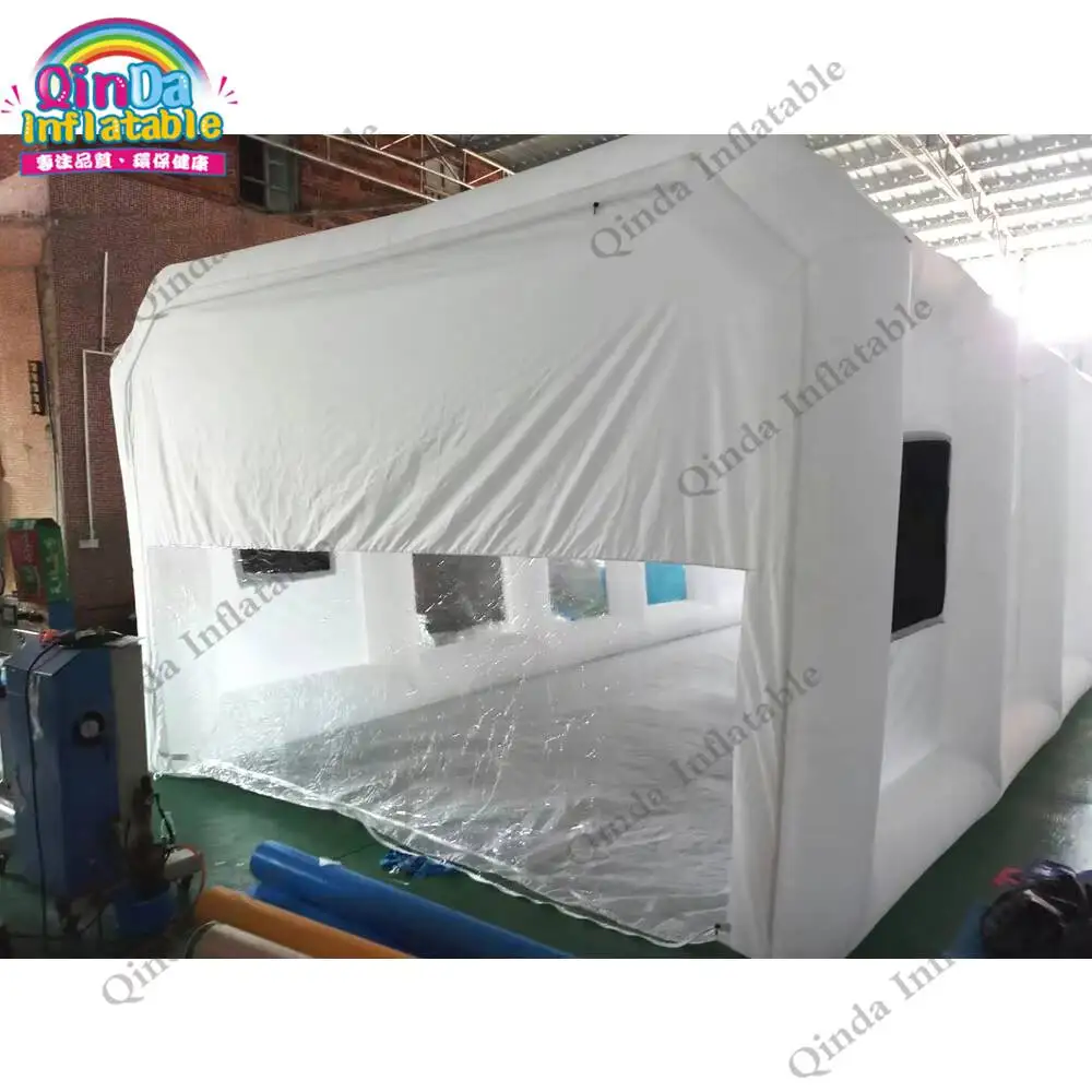10X5x3.5M White Car Spray Paint Booth Factory Price Inflatable Paint Spray Booth With Free Air Blower