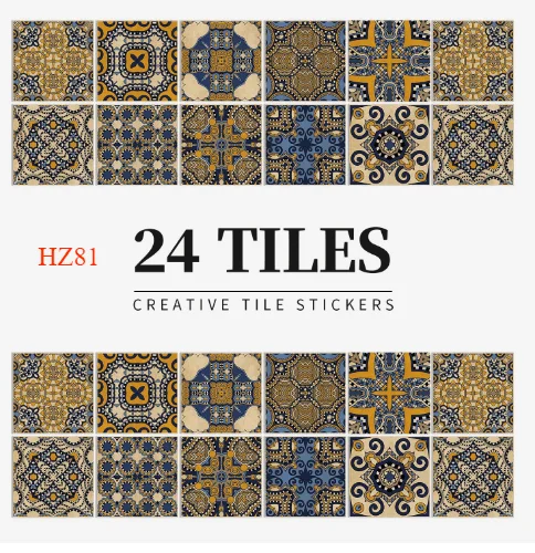 Peel and Stick Tile Transfer Stickers, Self-adhesive Vinyl Backsplash Stick on Wall Tiles Waterproof Wallpaper Tile Decal