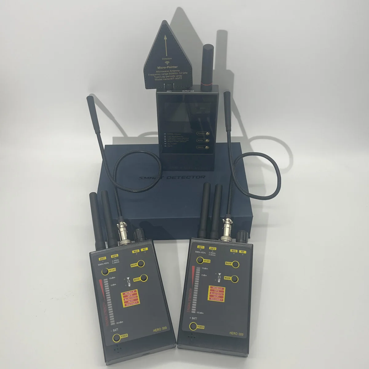 Hero 009 Counter Surveillance Device, Detect Hidden Bugs with Wide - Band Antennas Bluetooth Wi - Fi Detector anti spy gadgets