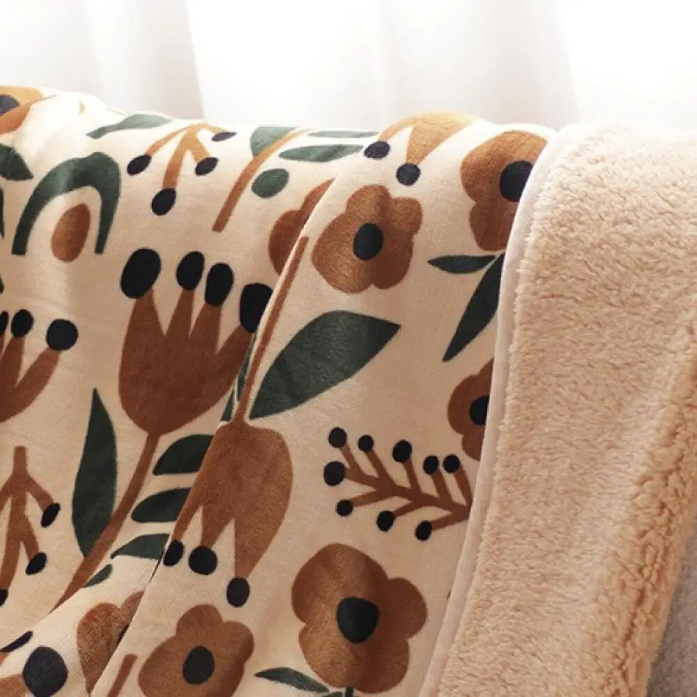 Luxury Bed Blanket Boho Throw Blanket Winter Thick Coral Fleece Sofa Blanket Bed Plaid Bedspread On The Bed Home Decor