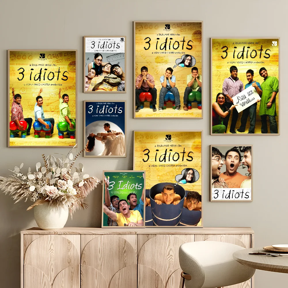 3 Idiots Classic Vintage Posters HD Quality Wall Art Retro Posters For Home Room Wall Decor