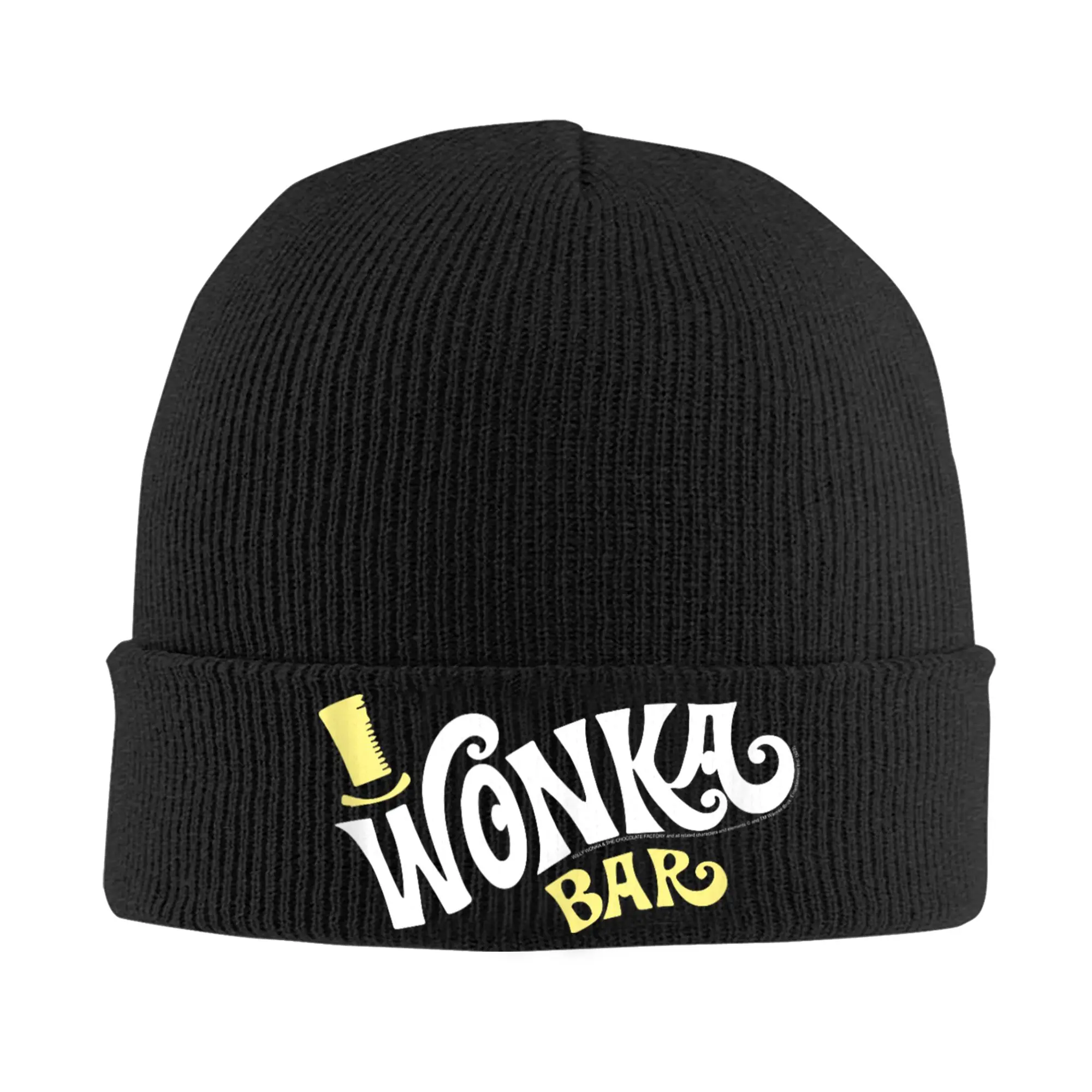 Willy Wonka y la fábrica de chocolate Wonka Bar película gorro de punto gorros lindos gorros diseño de primavera gorros elásticos térmicos