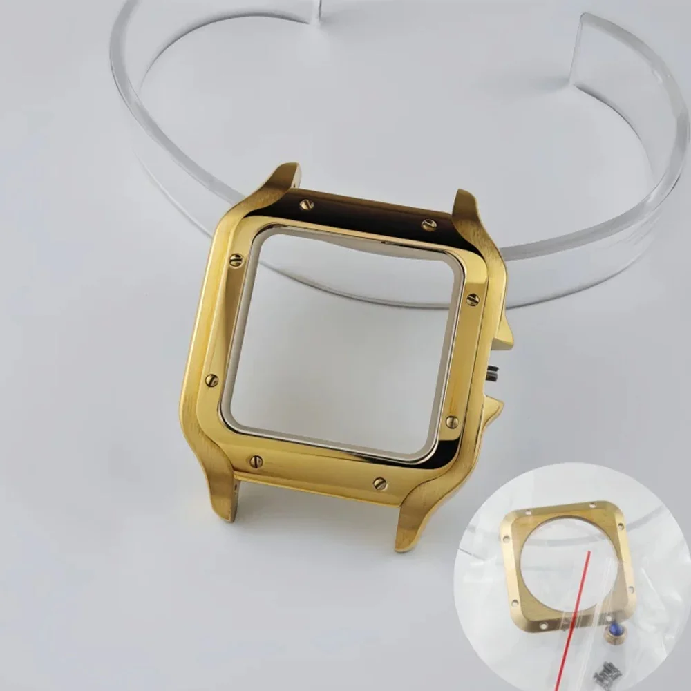 38mm NH35 Case and Strap Set Santo Case Fit for 7S26 NH35 NH36 Transparent Back Cover Case Bracelet Kit