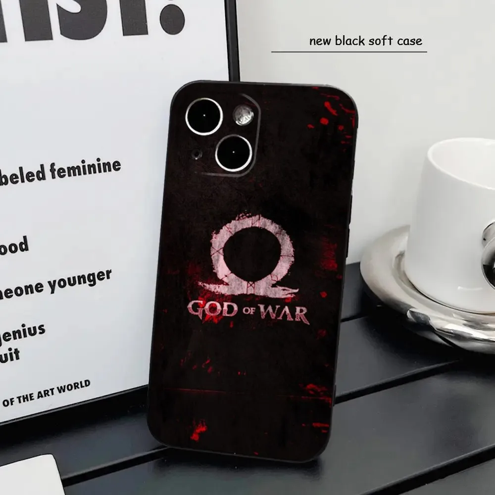 Game God Of W-War Phone Case For iPhone16,15,14,13,12 Mini 11 Pro XR,X,XS,MAX 7,8 Plus Silicone Cover Soft Black