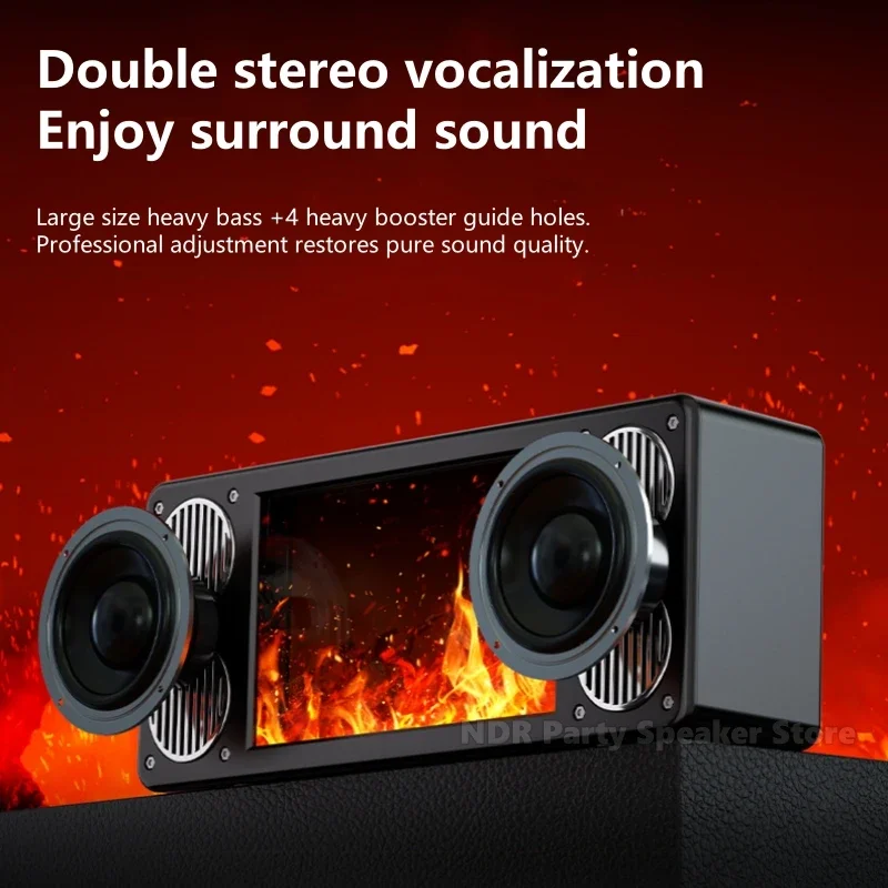 Nowa kreatywna symulacja płomienia Kominek Audio Małe kolorowe oświetlenie domowe Panoramiczne głośniki bezprzewodowe Bluetooth